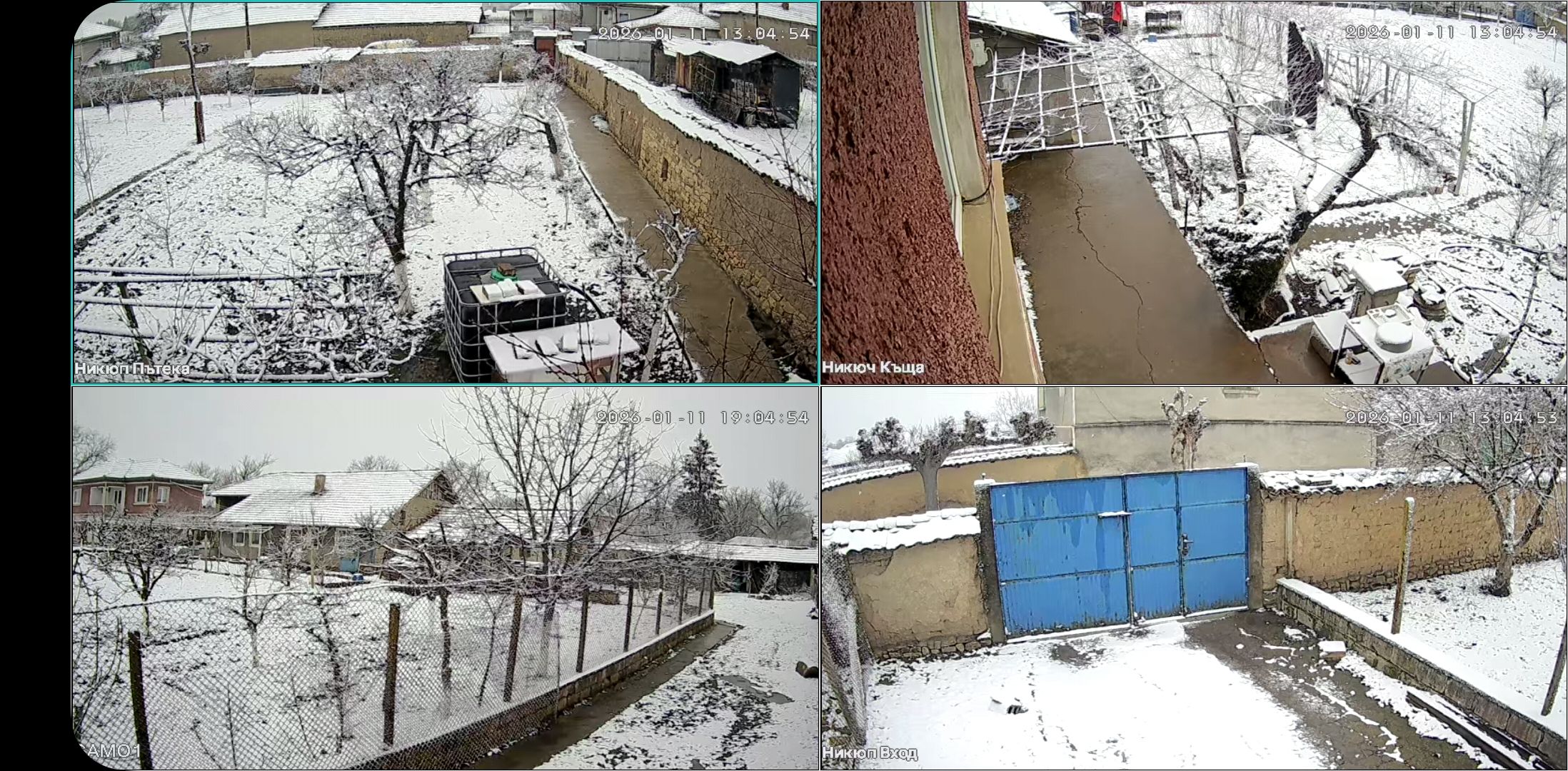 Монтаж на 4 IP PTZ камери за видеонаблюдение – с. Никюп