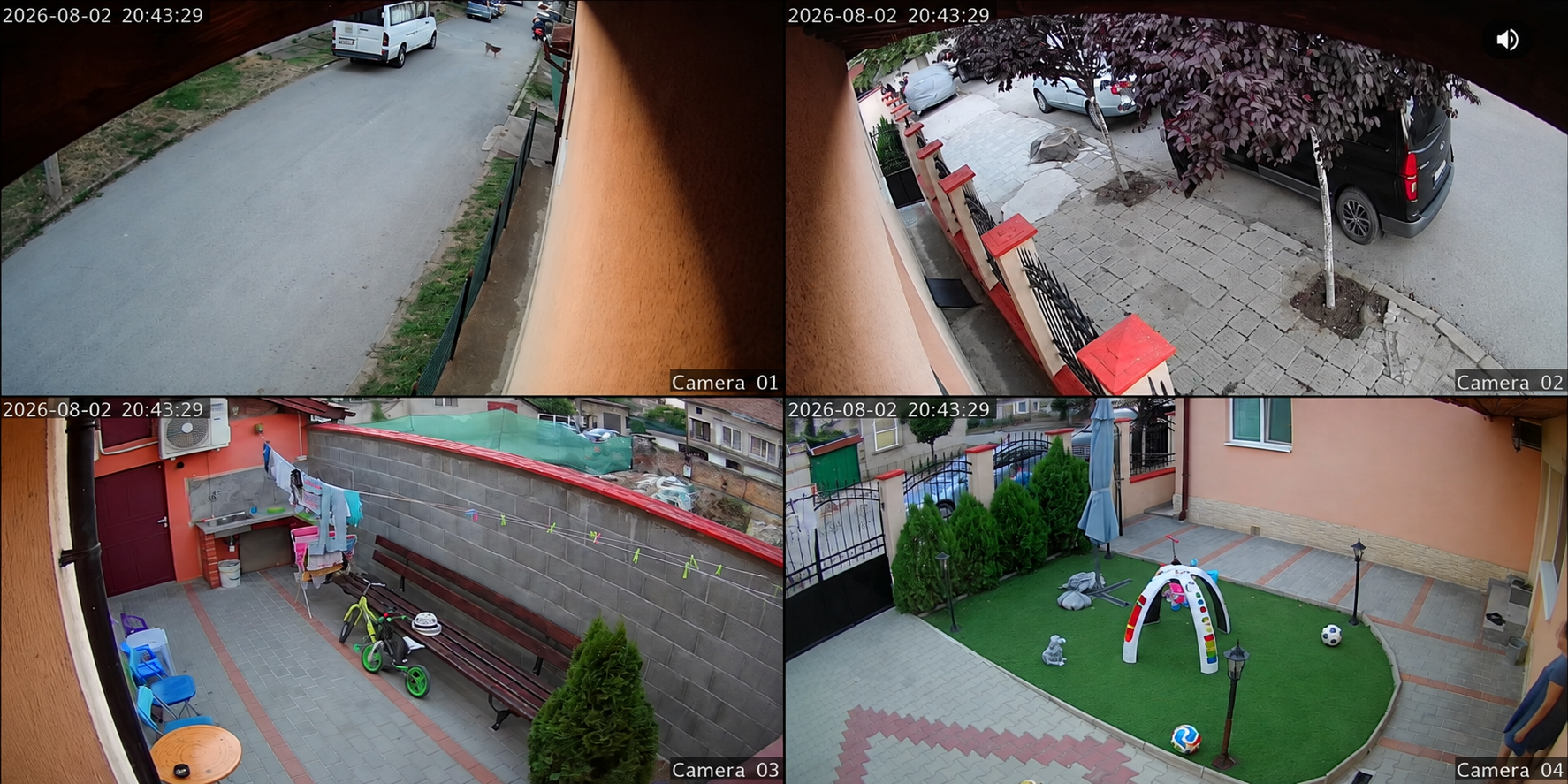 Монтаж на 4 камери с XVR UNV за къща в Горна Оряховица